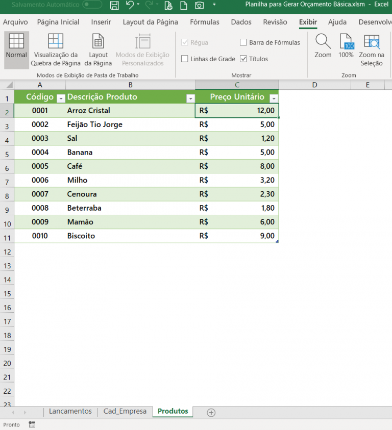 Planilha Para Gerar Or Amento B Sica Em Excel Excel Smart