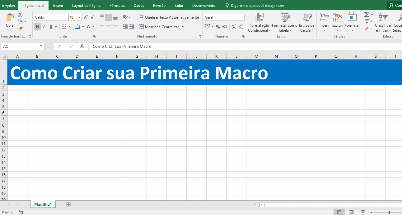 Como criar sua primeira macro no Excel