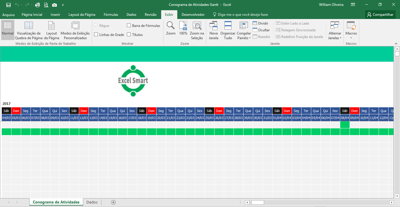 Planilha controle de atividades diária em Excel