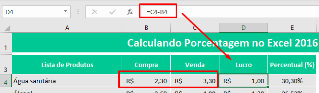 Como Calcular O Lucro Em Porcentagem No Excel Excel Smart