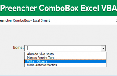 Aprenda como preencher uma comboBox em Excel VBA