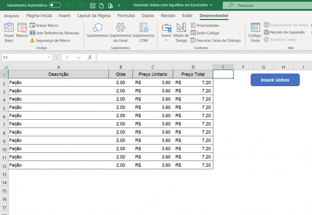 Sistema Controle de Orçamentos e Cotação em Excel